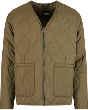 Urban Classics Winterjacke Padded Quilting Jacket (1-St) - Grün