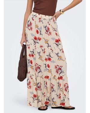 ONLY Maxirock Onlluna Long Skirt Wvn Viskose - Weiß