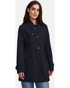 Manisa Trenchcoat mit Koller - Blau