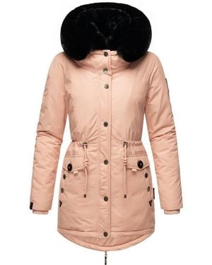 Navahoo Wintermantel Sweety Deluxe Modischer Winterparka Mit Großer Doppelter Kapuze - Pink