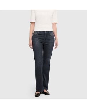 M·a·c Bootcut-Jeans Verzierung An Den Vordertaschen - Schwarz