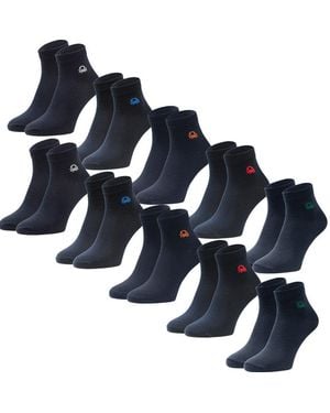 Benetton Kurzsocken (Set, 10Er Pack) Strapazierfähige Verarbeitung - Blau