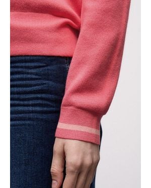 Street One Strickpullover Mit Kontrastdetails - Pink