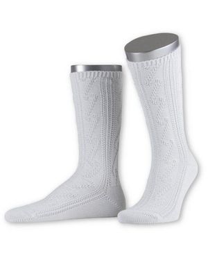 LUSANA Trachtensocken Trachtensocken - Weiß