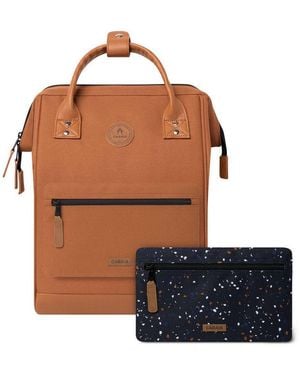 Cabaïa Rucksack Essentials Backpack (Set, 3-Tlg) - Braun