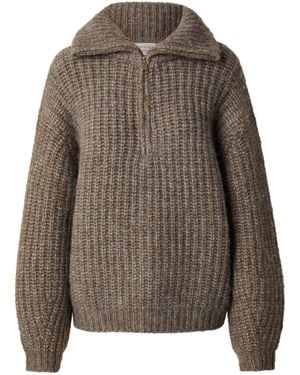 Guido Maria Kretschmer Strickpullover Lola (1-tlg) Plain/ohne Details - Braun