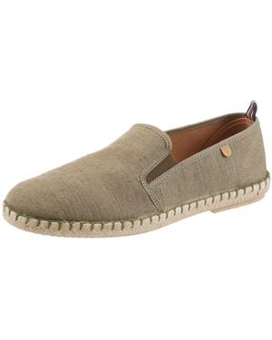 Verbenas Tom Mali Slipper Schlupfschuh, Urlaubsschuh, Flat Mit Bast-Sohlenumrahmung - Schwarz