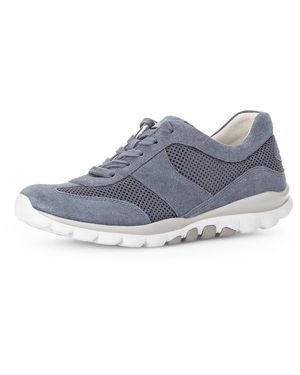 Rollingsoft Keilsneaker, Freizeitschuh, Halbschuh, Schnürschuh mit Logoschriftzug - Blau