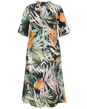Doris Streich Sommerkleid Mit Dschungel-Print - Grün