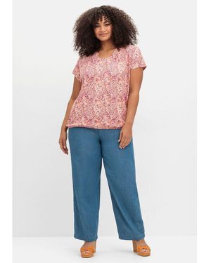 Sheego Weite Jeans Große Größen in Denim-Qualität - Blau