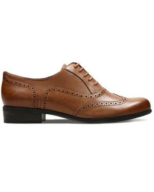 Clarks 20350674 4 Hamble Oak, Schnürschuhe, Dark Tan, Damen Schnürschuh - Braun