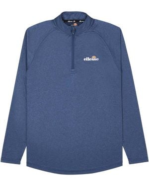 Ellesse Sweatshirt Longsleeve Polyester Bovaro 1/2 Zip Top - Blau