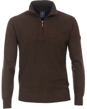 Redmond Troyer Sweatshirt Reißverschluss - Braun