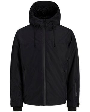 Jack & Jones Blouson Jcofusion Technical Jacket Aw26 Sn Kunstfaser, Mit Kapuze - Schwarz