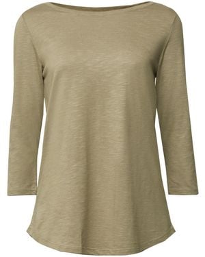 Esprit 3/4-Arm-Shirt Jersey-Shirt mit Organic Cotton - Grün