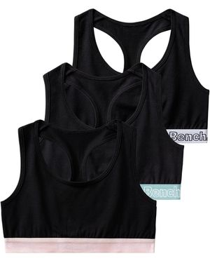 Bench Bustier (Packung, 3-tlg) in sportlicher Optik mit Ringerrücken - Schwarz
