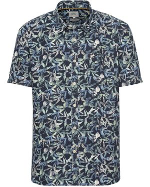 Camel Active Kurzarmhemd mit Allover-Floralmuster - Grau