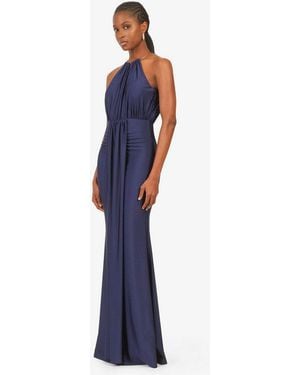 Kraimod Abendkleid Mit Drapierung Und Rückenausschnitt - Blau