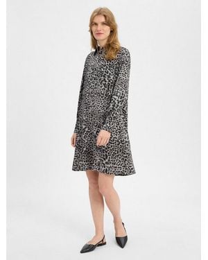 Comma, Blusenkleid - Grau