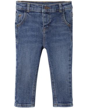 VERTBAUDET 7/8-Caprijeans Gerade Baby Jeans BASIC, Bundweite verstellbar - Blau