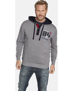Jan Vanderstorm Strickpullover STIGO mit Kapuze - Grau