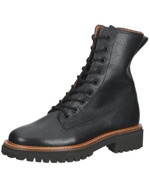 Paul Green Stiefelette Glattleder Schnürstiefelette - Schwarz