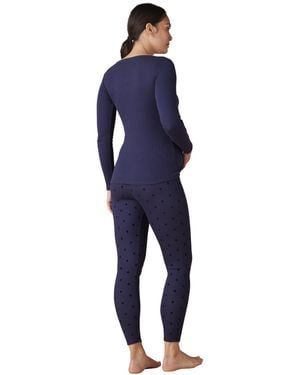 Envie de Fraise Homewear-Set: Stillshirt & Umstandsleggings - Blau