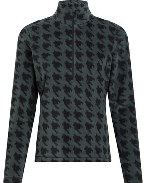 McKinley Rollkragenshirt Da.-Langarmshirt Dora II W AOP/GREEN DARK - Schwarz