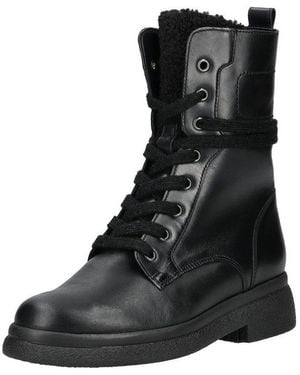 Gabor Stiefelette Glattleder Schnürstiefelette - Schwarz