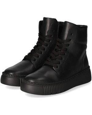 Gabor Schnürstiefeletten 8014.03.002 Damen Glattleder Schnürstiefel - Schwarz