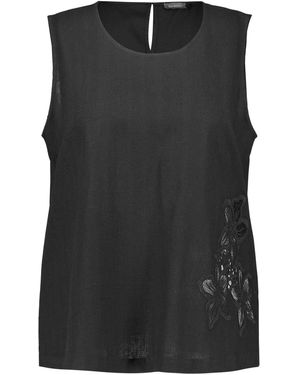 Samoon Klassische BLUSE OHNE ARM - Schwarz