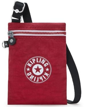 Kipling Schultertasche Afia Lite 0,5 Liter Crossbodytasche (, 1-tlg., Stück), Logo - Rot