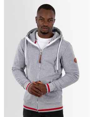 Alessandro Salvarini Sweatjacke ASRevellio mit großer Kapuze - Grau