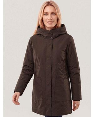Walbusch Funktionsjacke Damen Warme Jacke Mit Thermozonen Mit Kapuze, Wasserabweisend, Wärmend, Kurzgröße - Braun