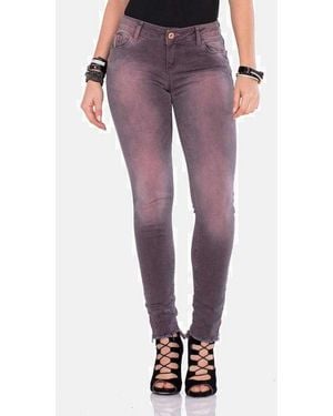 Cipo & Baxx Regular-Fit-Jeans Jeans - Lila