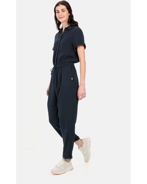 Camel Active Jumpsuit aus sommerlichem Musselin - Blau