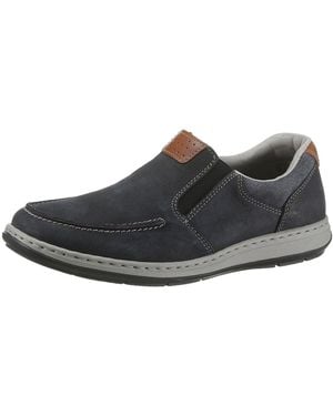 Rieker Slipper Halbschuh, Freizeitschuh, Schlupfschuh Mit Modischer Blattnaht - Schwarz
