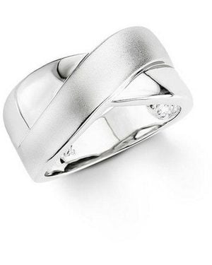 Amor Silberring Ring Für Damen, 925 Sterling Silber (Ring, 1-Tlg) - Schwarz