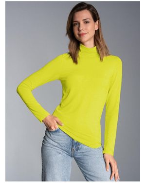 Trigema Rollkragenshirt Rollkragen-Shirt aus elastischer Viskose (1-tlg) - Gelb