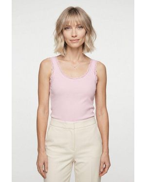 Vero Moda Tanktop Vmnana Lace Tank Top Jrs Noos Baumwollmischung - Natur