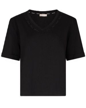 Liu Jo T-Shirt – Stylisches Kurzarmshirt - Schwarz