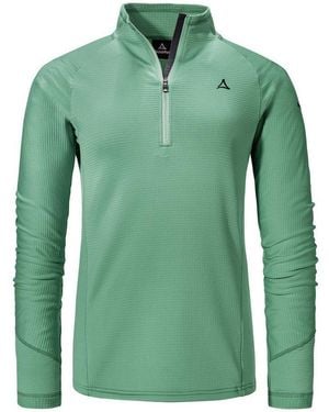 Schoeffel Stehkragenpullover Cascata Mit Waffelmuster Innen - Grün
