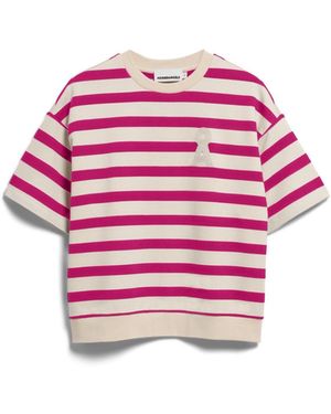 ARMEDANGELS Sweatshirt BAMIKAA STRIPE SWEAT - Pink