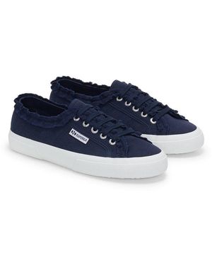 Superga 3750 Jersey Rouches Leggera Sneaker - Blau