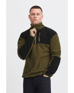 Blend Fleecejacke BHBROOKS Sweatshirt halfzipp - Grün