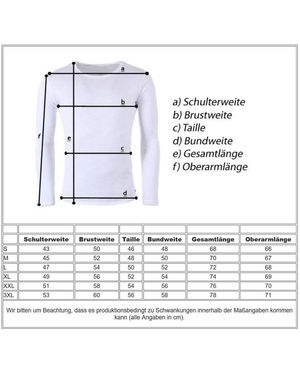 Key Largo Langarmshirt Cheese vintage Look uni Basic MLS00033 Rundhalsauschnitt unifarben langarm slim fit - Weiß