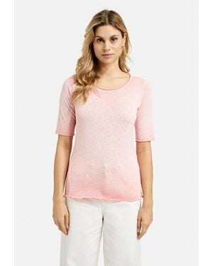 Smith & Soul Kurzarmpullover aus Feinstrick - Orange