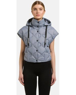 Khujo Funktionsweste Ninga (1-Tlg) Kurze Leicht Steppweste Mit Kapuze - Blau