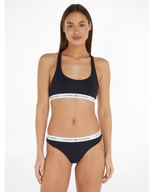 Tommy Hilfiger Sport-Bustier Mit Tommy Hilfiger Schriftzügen Auf Dem Unterbrustband - Schwarz
