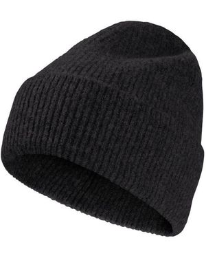Jack Wolfskin Beanie Fuzzy Beanie Strickmütze, Superweich, Urbaner Look - Schwarz